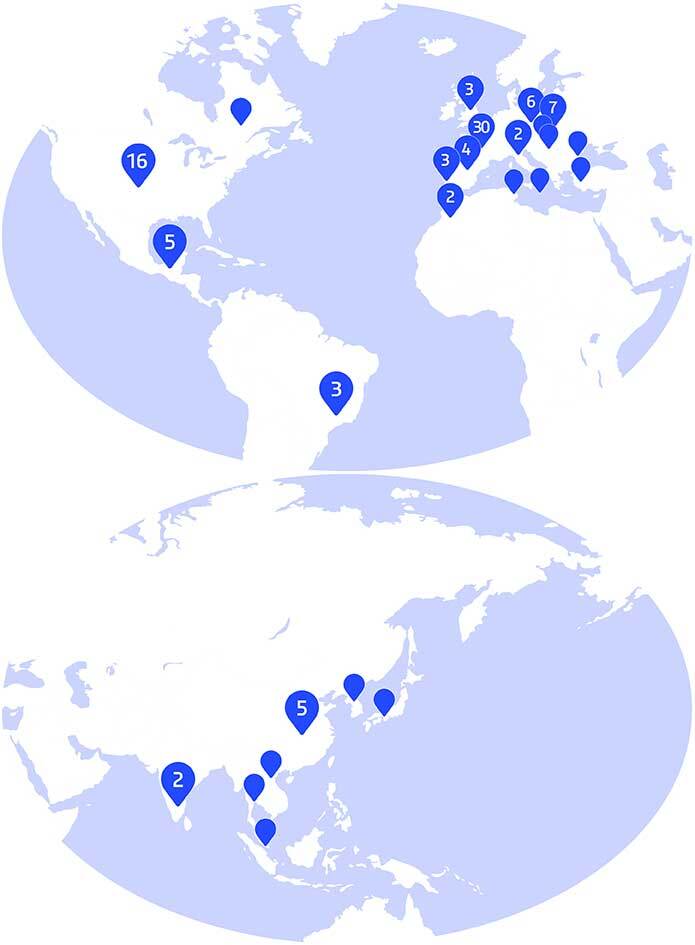 Hutchinson sites worldwide
