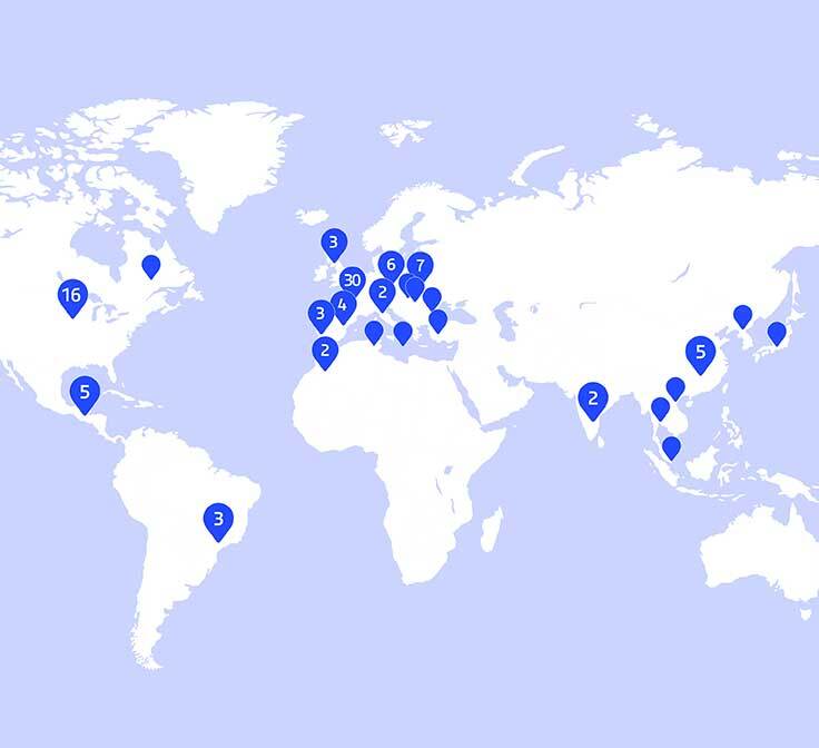 Hutchinson sites worldwide