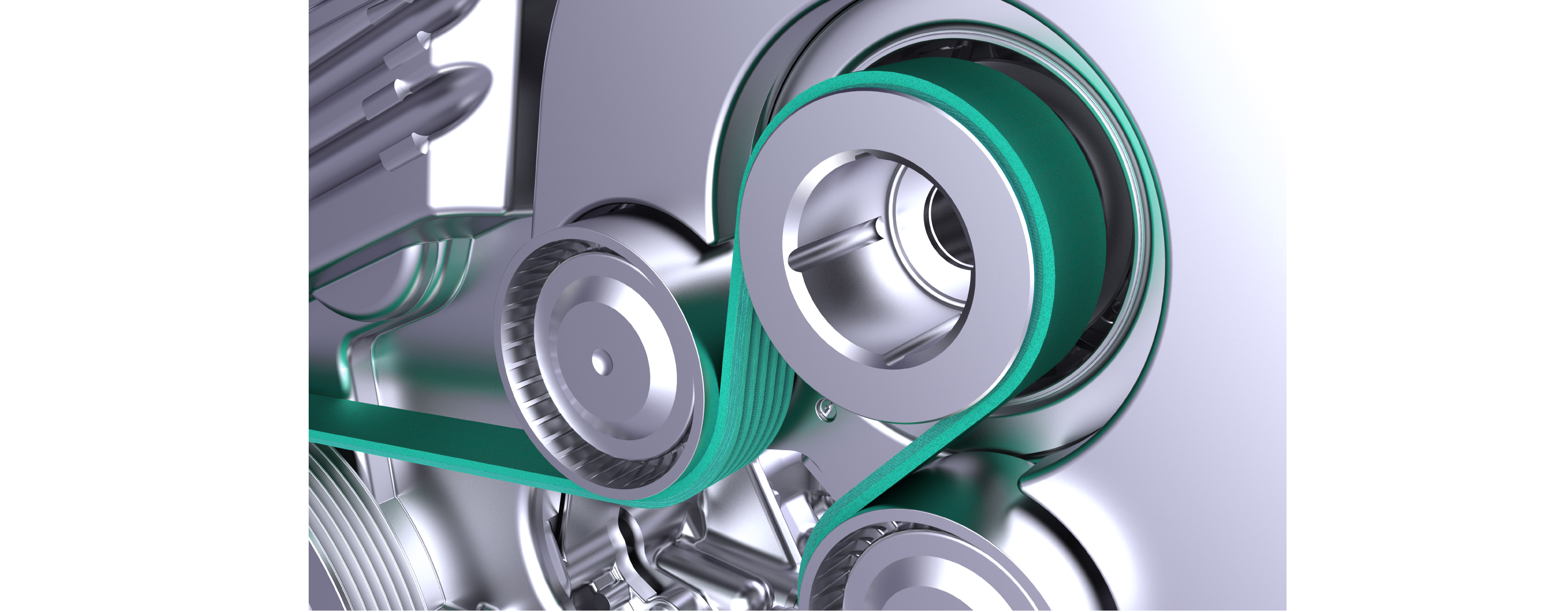 Hutchinson Hybroad belt + tendeur + galet