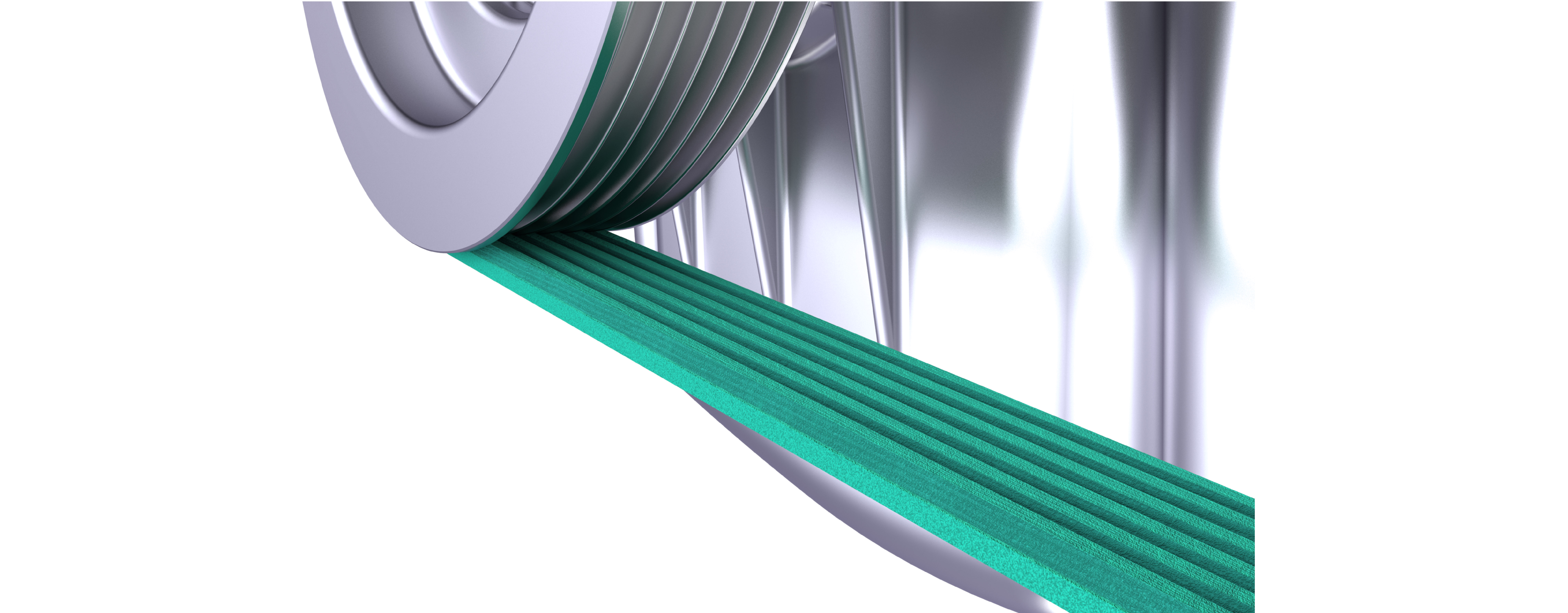 Hutchinson Hybroad belt + tendeur + galet