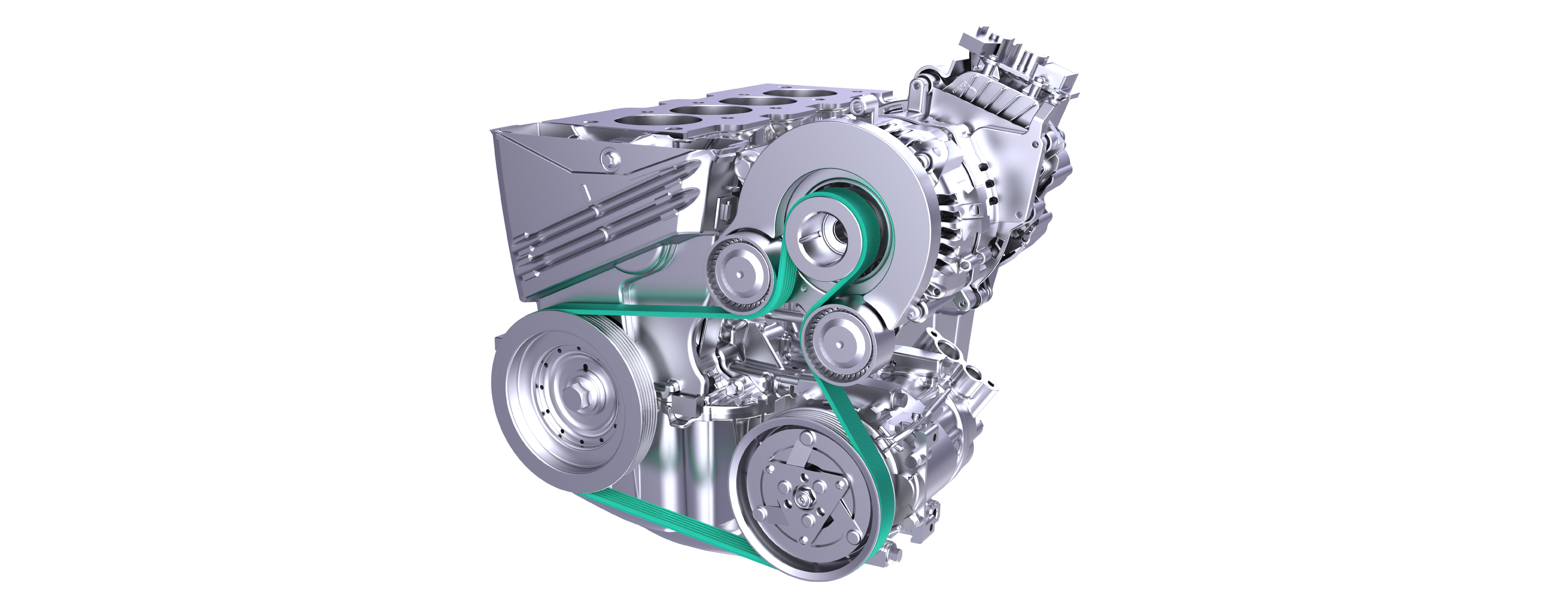 Hutchinson Hybroad belt + tendeur + galet